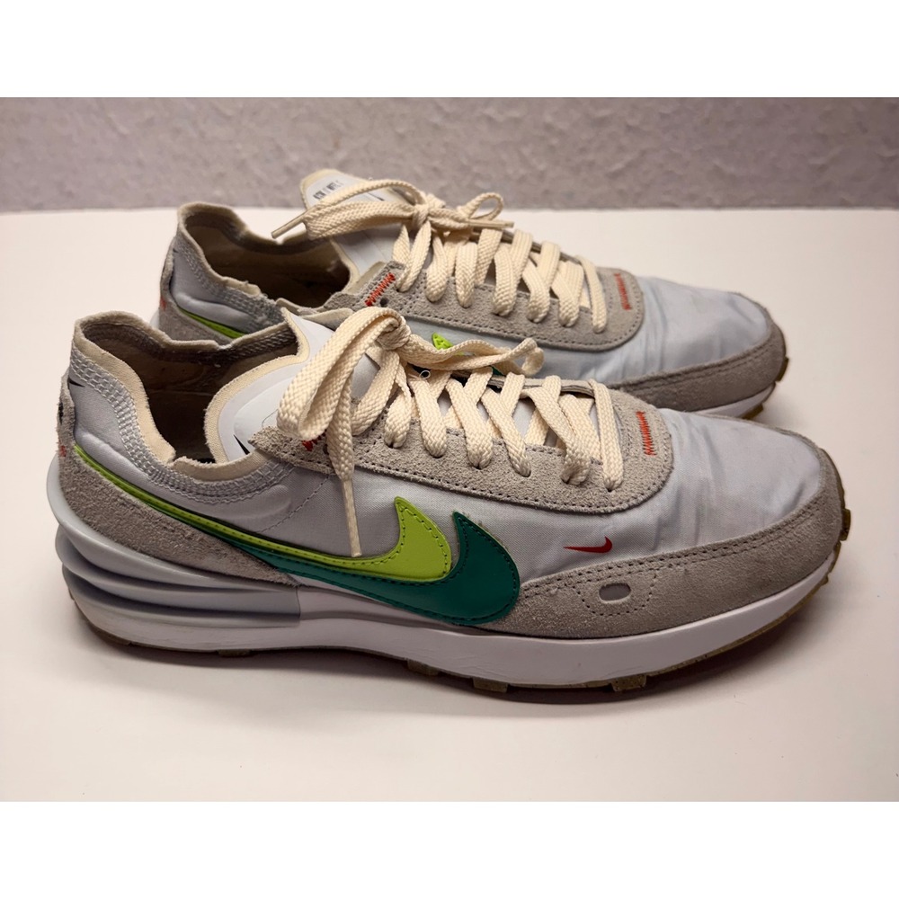 Nike Waffle One SE Double Swoosh Grey Green DX4309-001 Women's Size 8.5